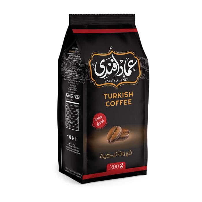قهوه تركي ساده غامق 200 جرام عماد افندي قهوه
